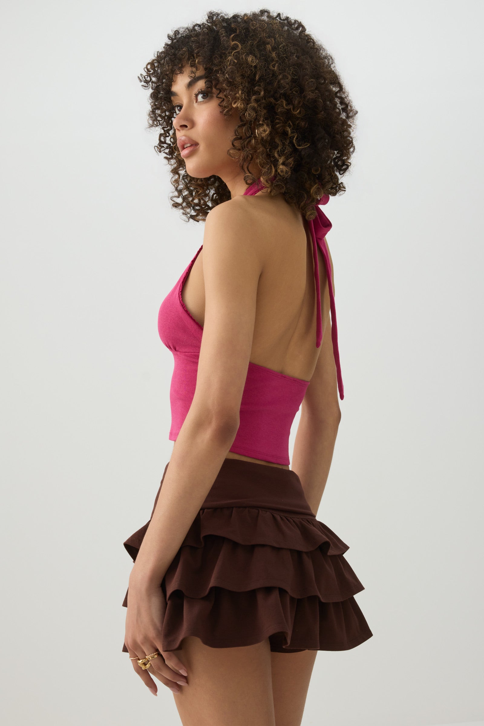 Ruffled Knit Skort