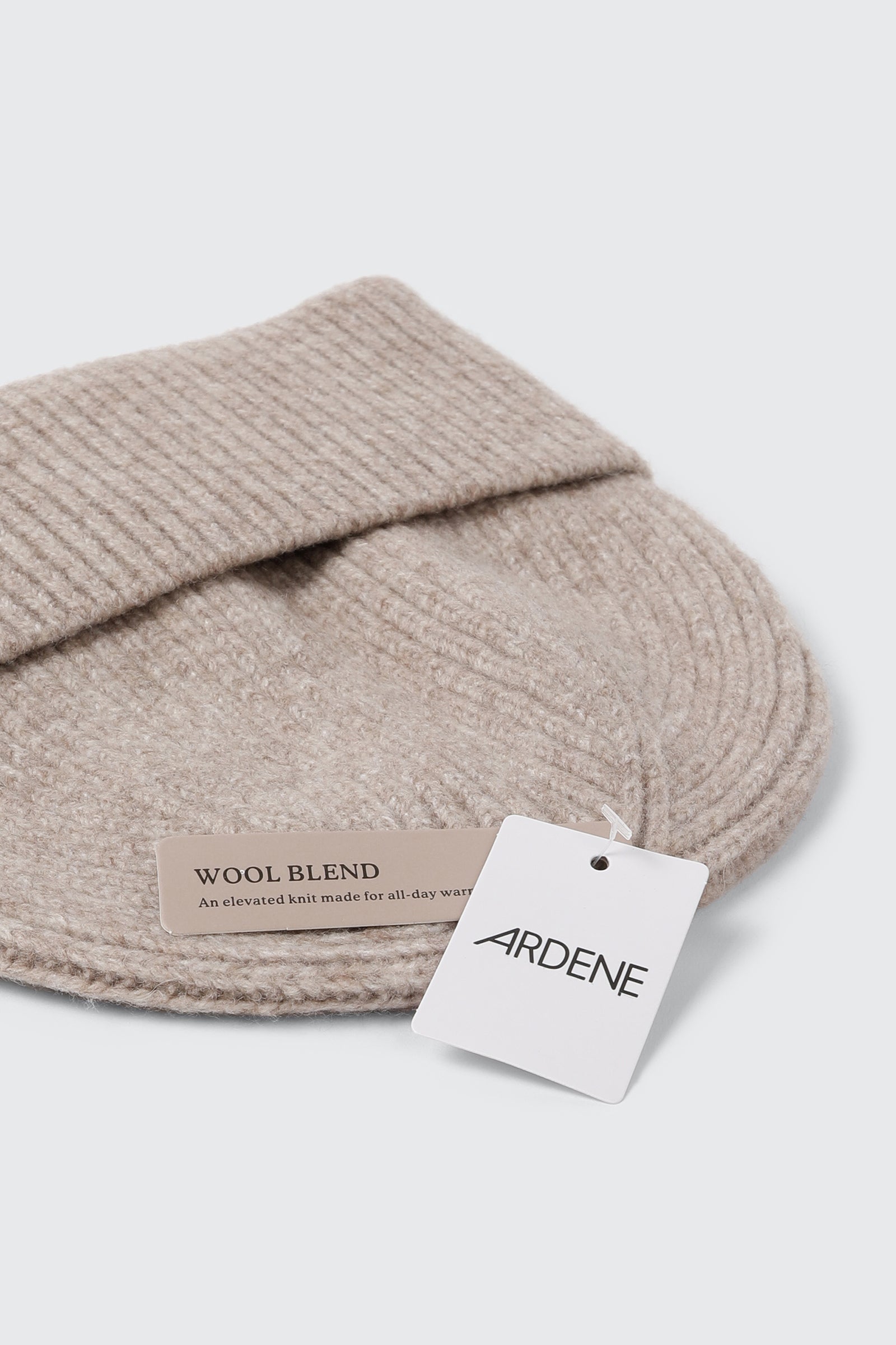 Wool Blend Ribbed Tuque