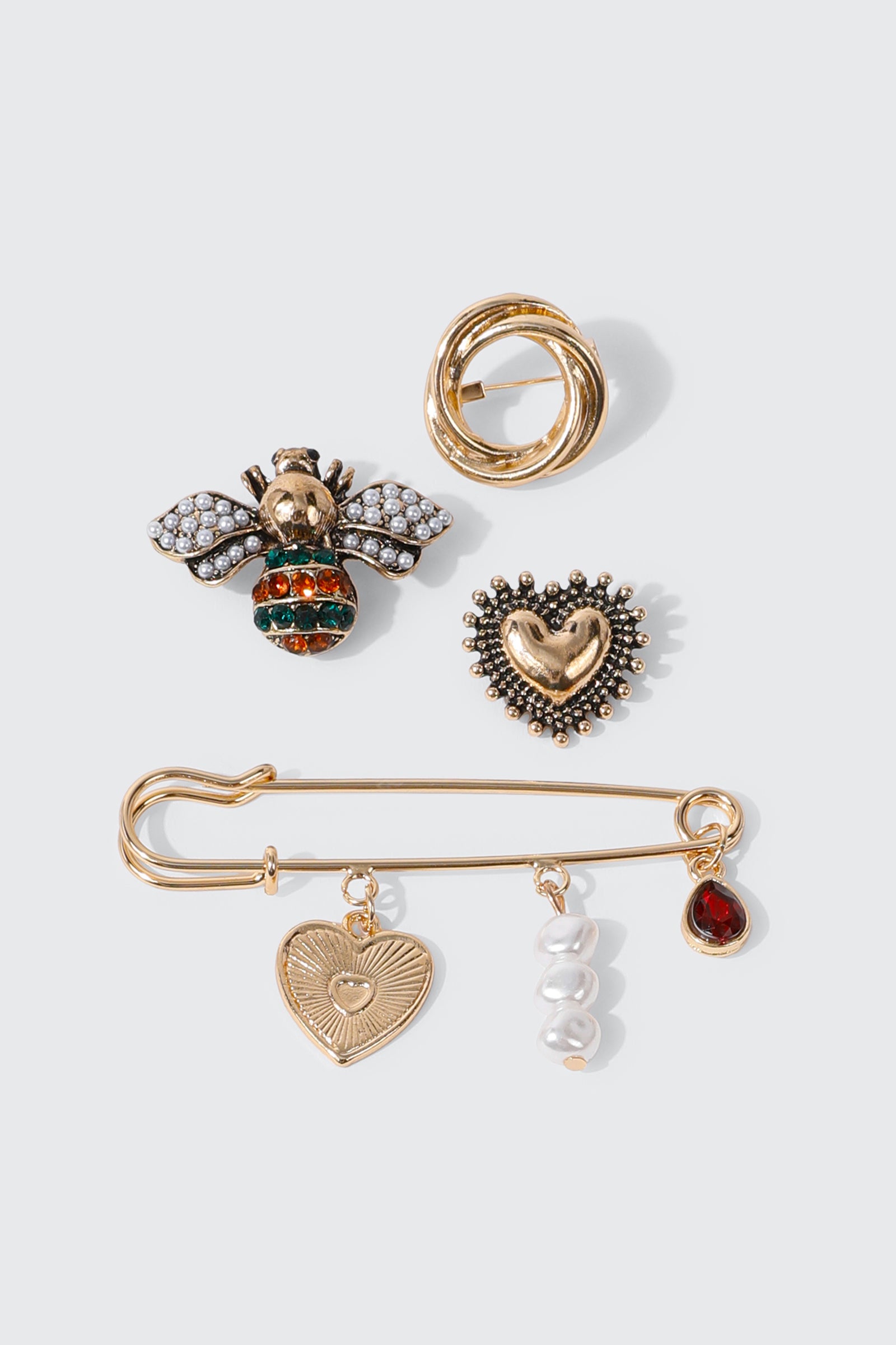 4-Pack Brooch Set