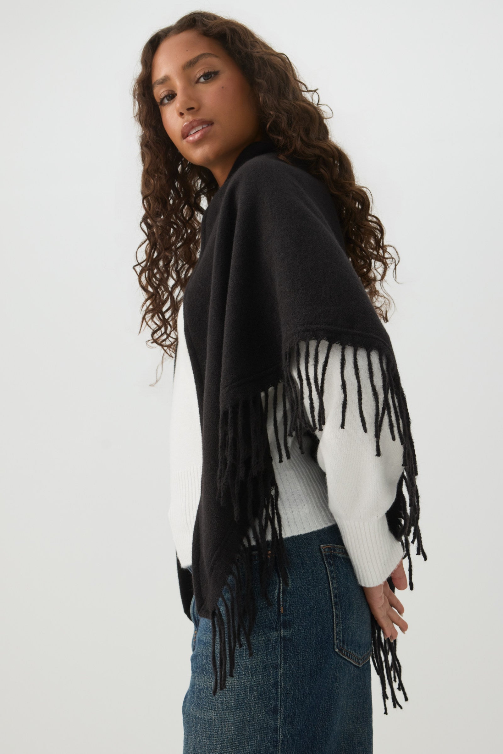 Triangle Fringe Shawl