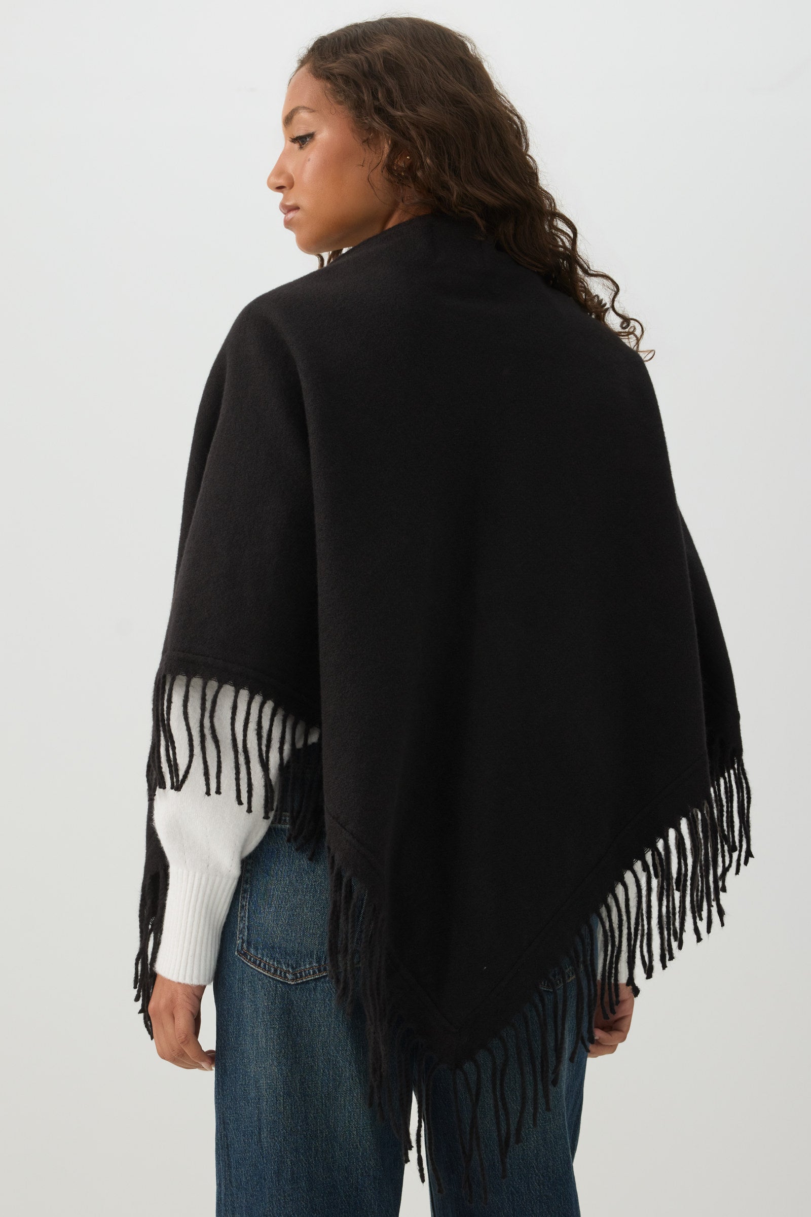 Triangle Fringe Shawl
