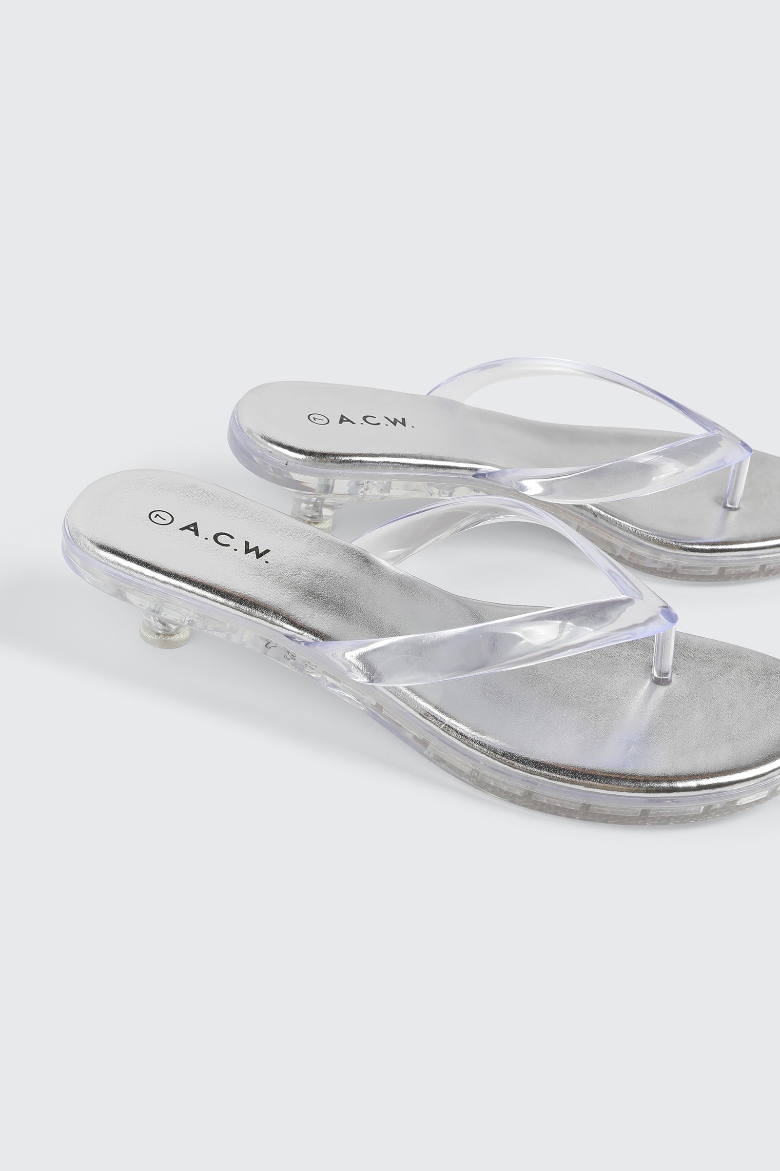 Clear Mule Kitten Heels