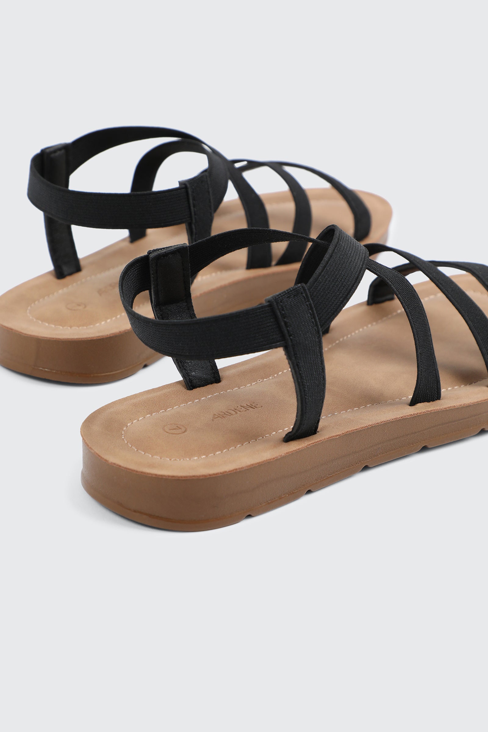 Elastic Strappy Sandals