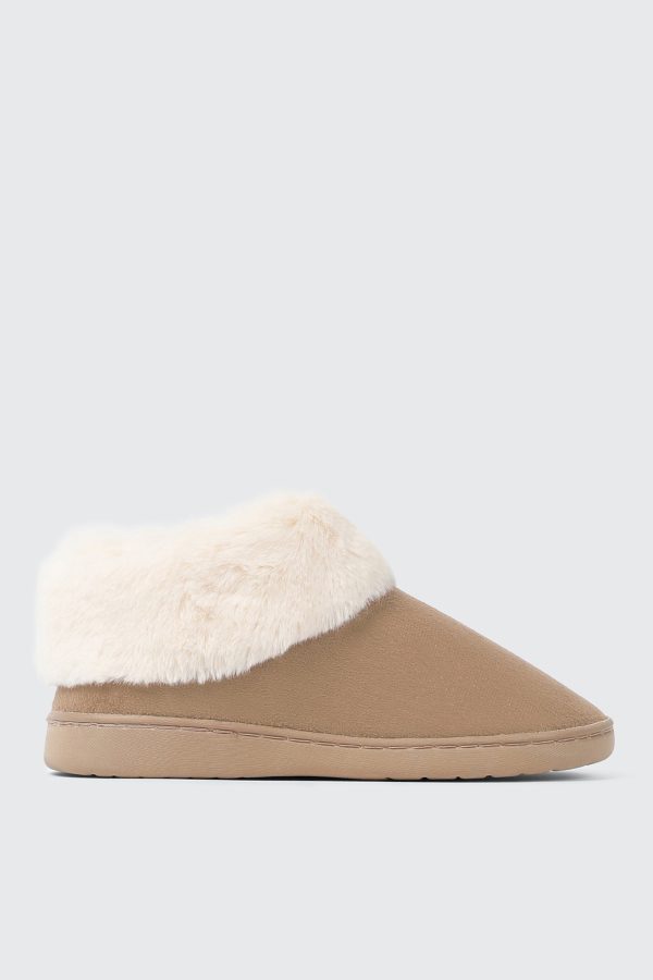 Faux Sheepskin Bootie Slippers