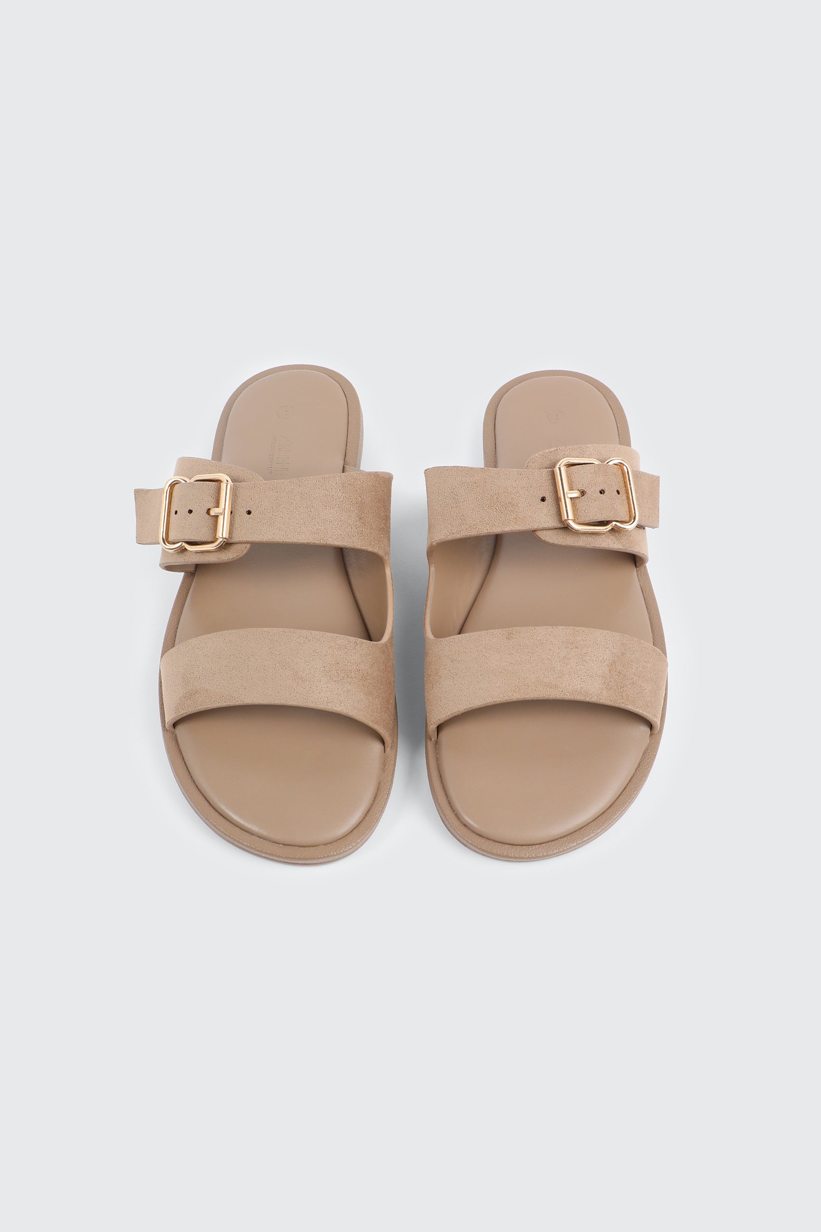 Faux Suede Flat Sandals