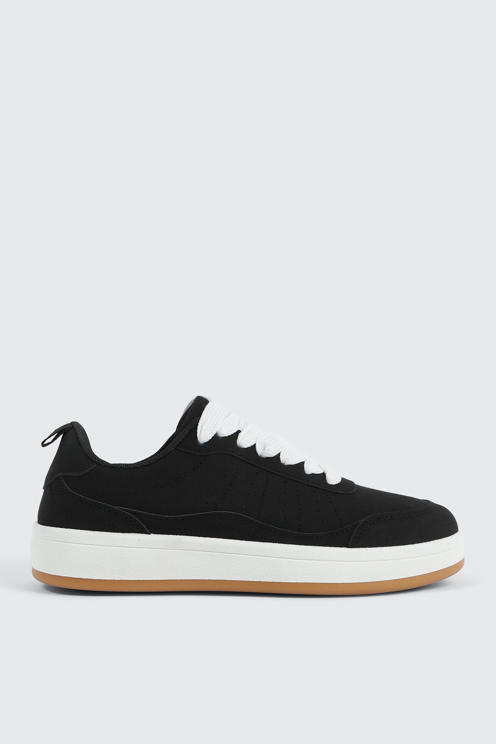 Faux Suede Platform Sneakers