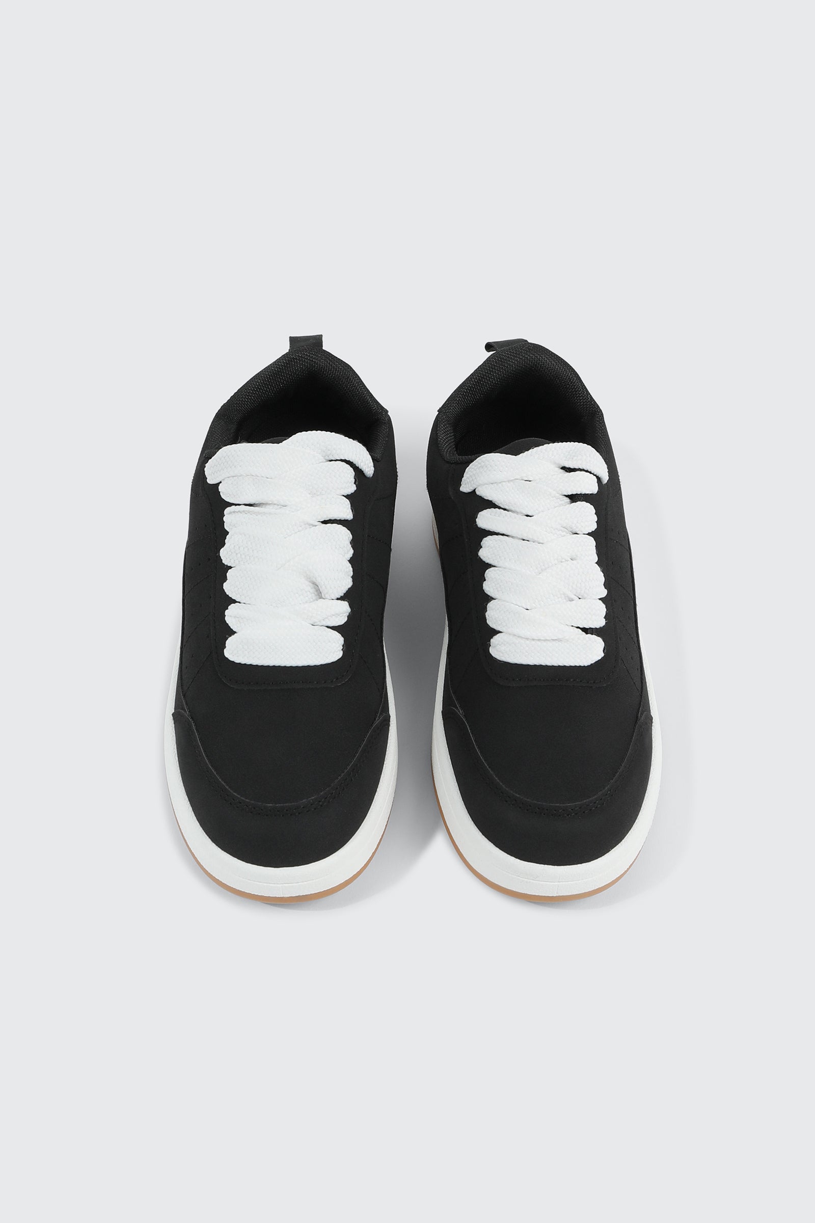 Faux Suede Platform Sneakers