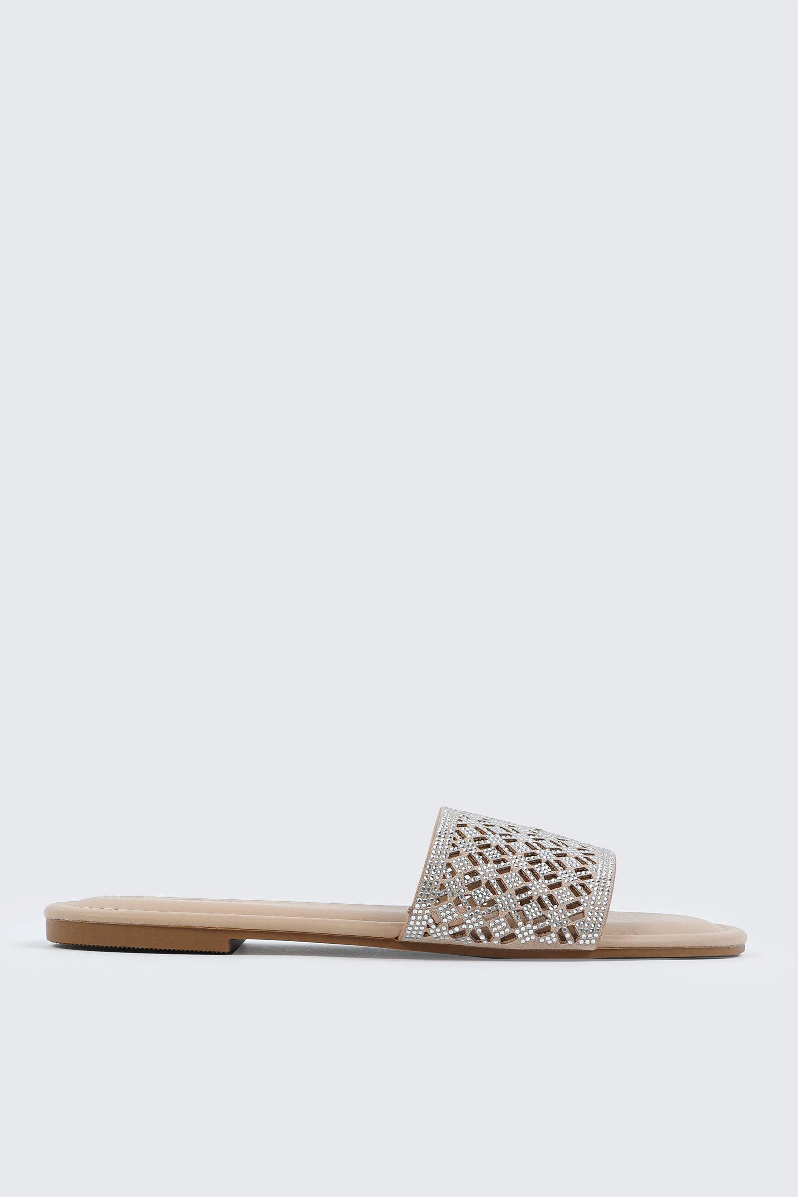 Flat Sandals with Cutout Design