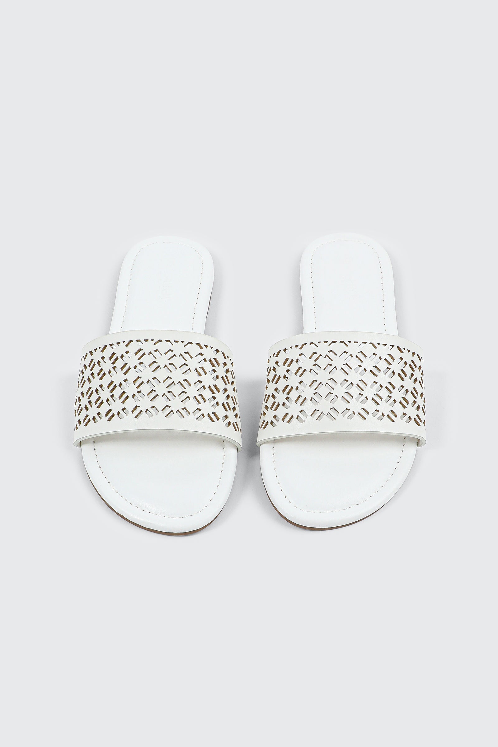 Flat Sandals with Cutout Design