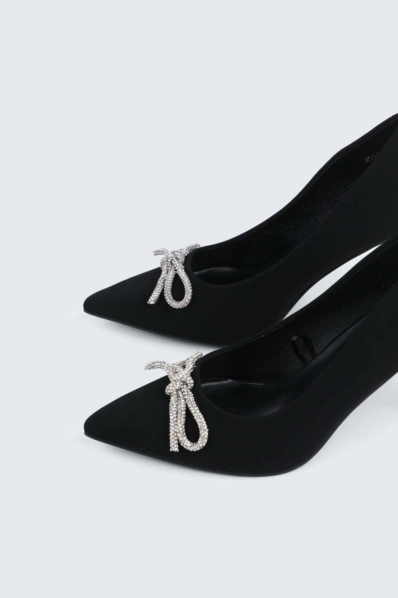 Rhinestone Bow Pumps