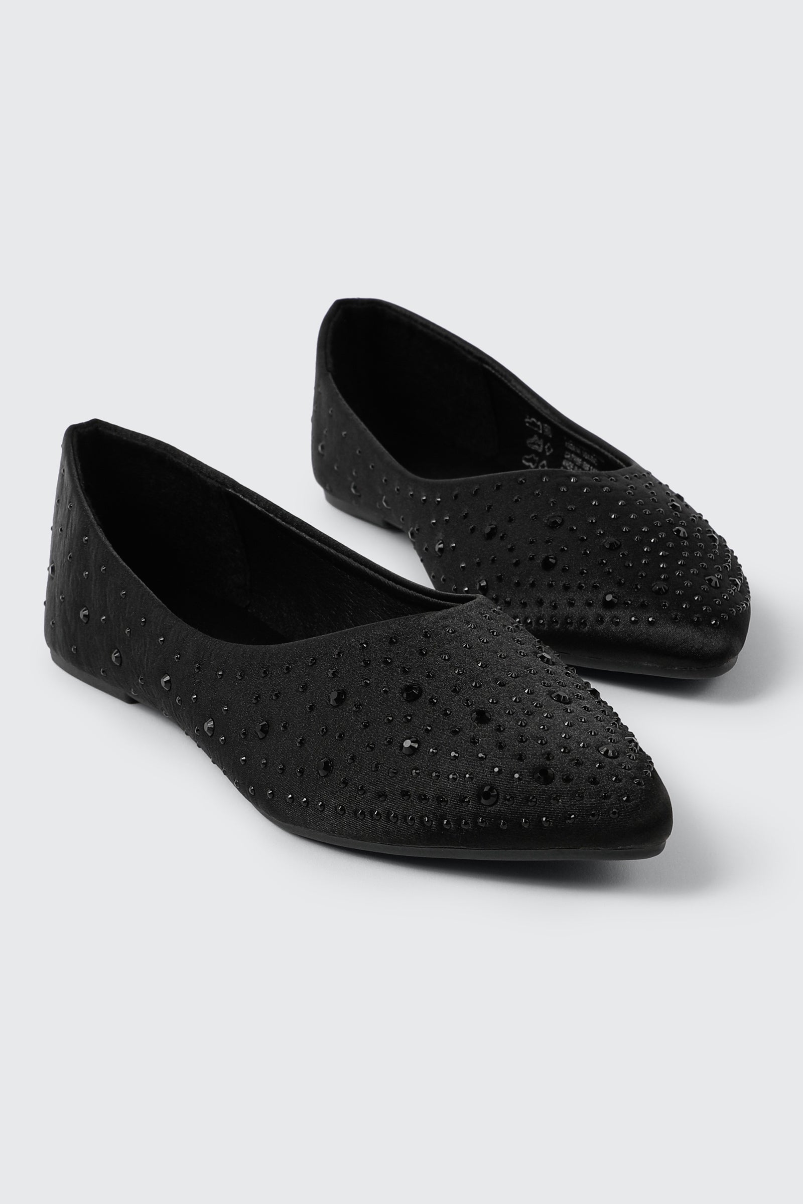 Rhinestone Pointed Toe Flats