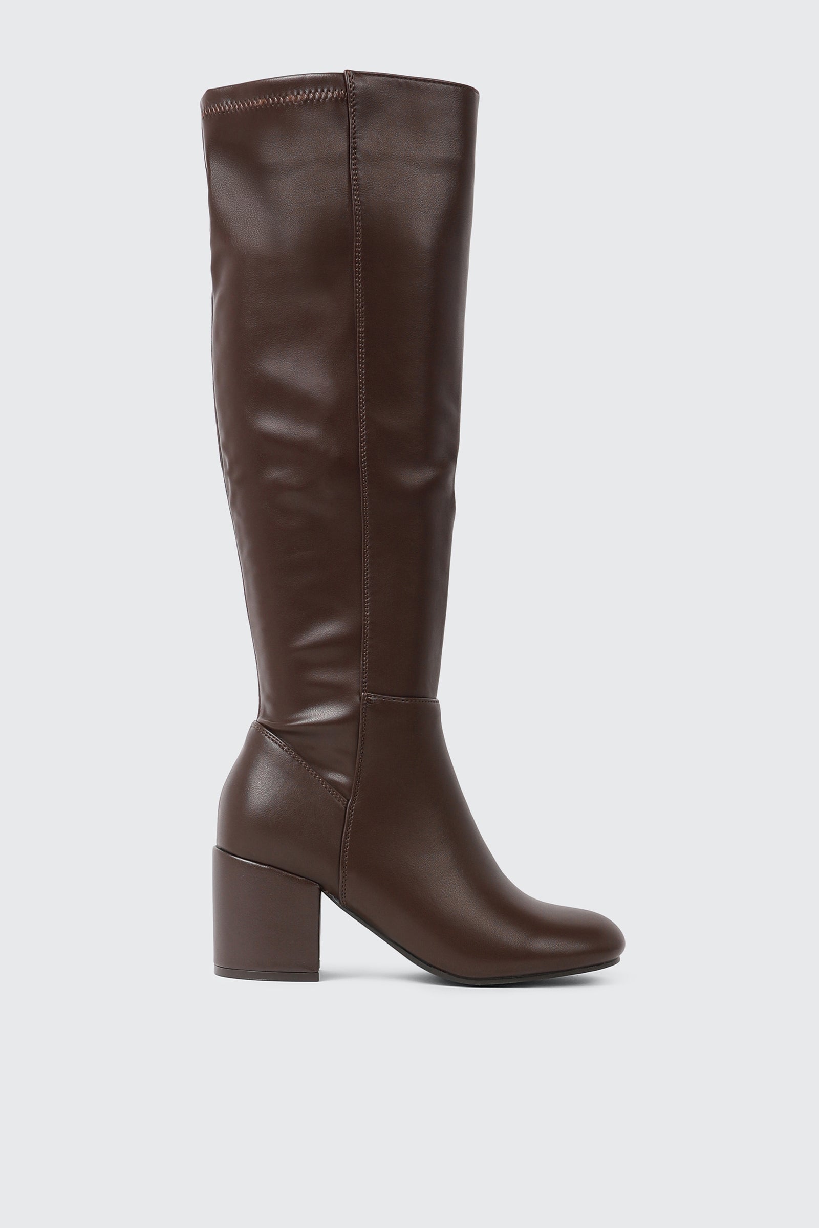 Square Toe Knee High Boots
