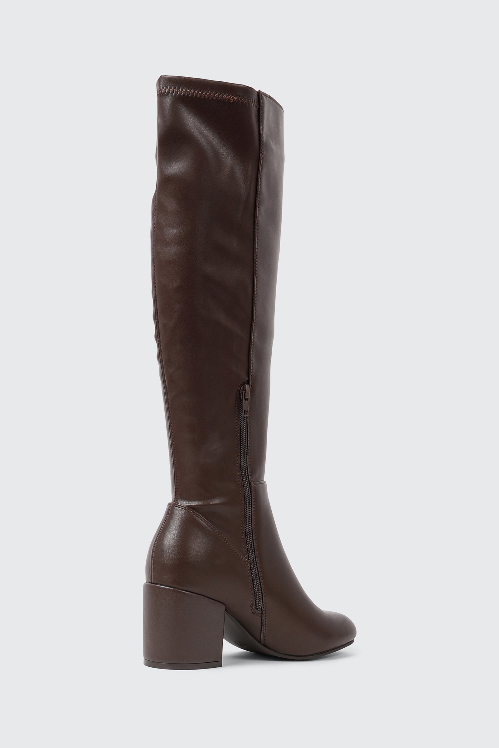 Square Toe Knee High Boots