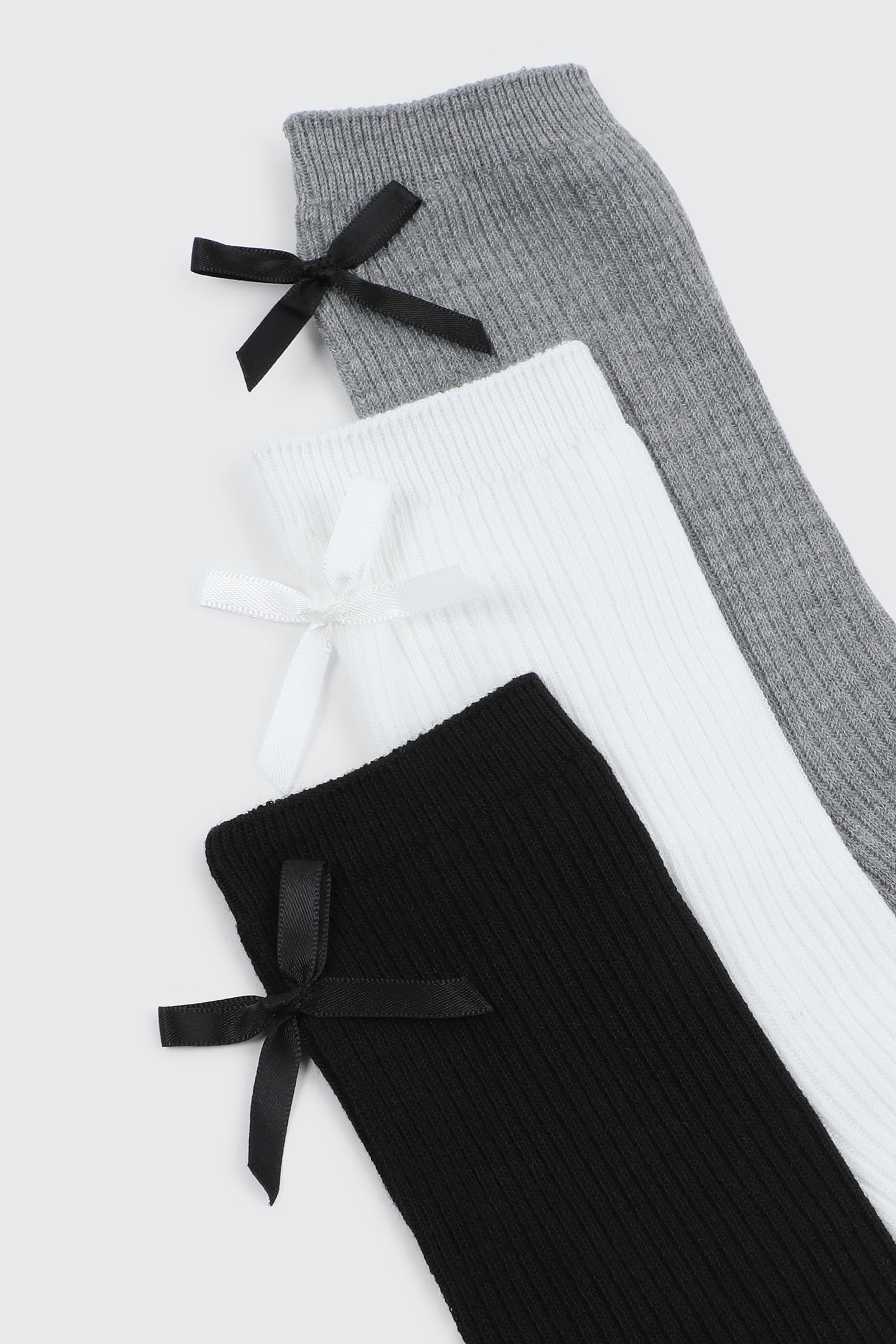 3-Pack Bow Detail Crew Socks