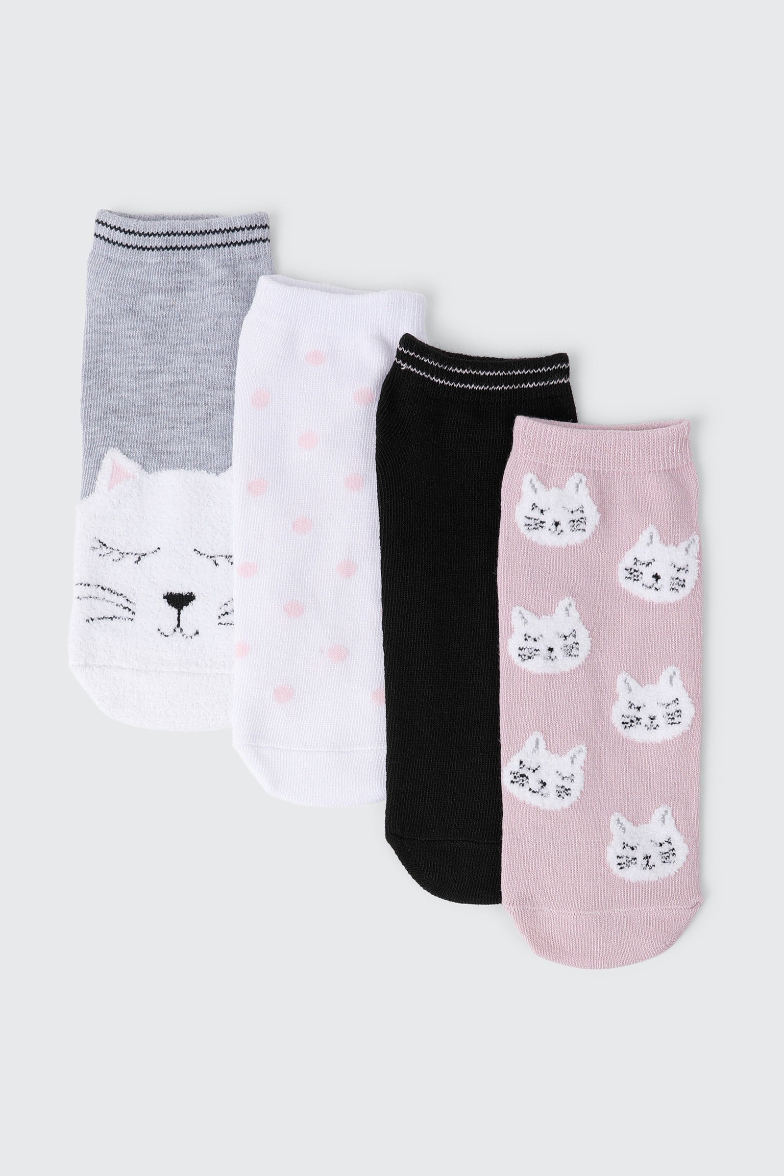 4-Pack Cat Ankle Socks