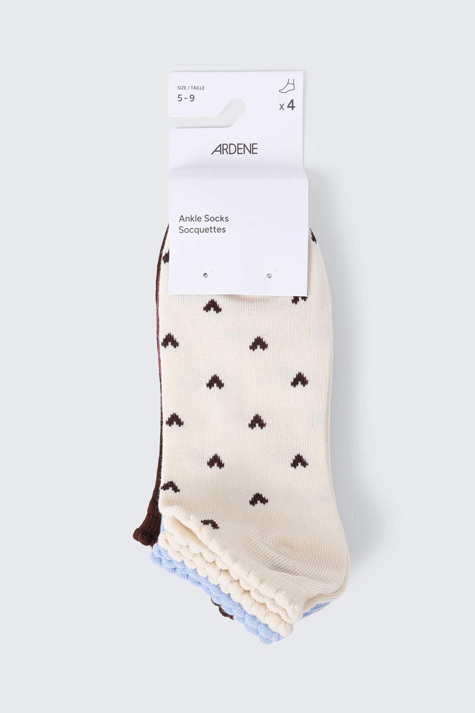 4-Pack Heart Ankle Socks