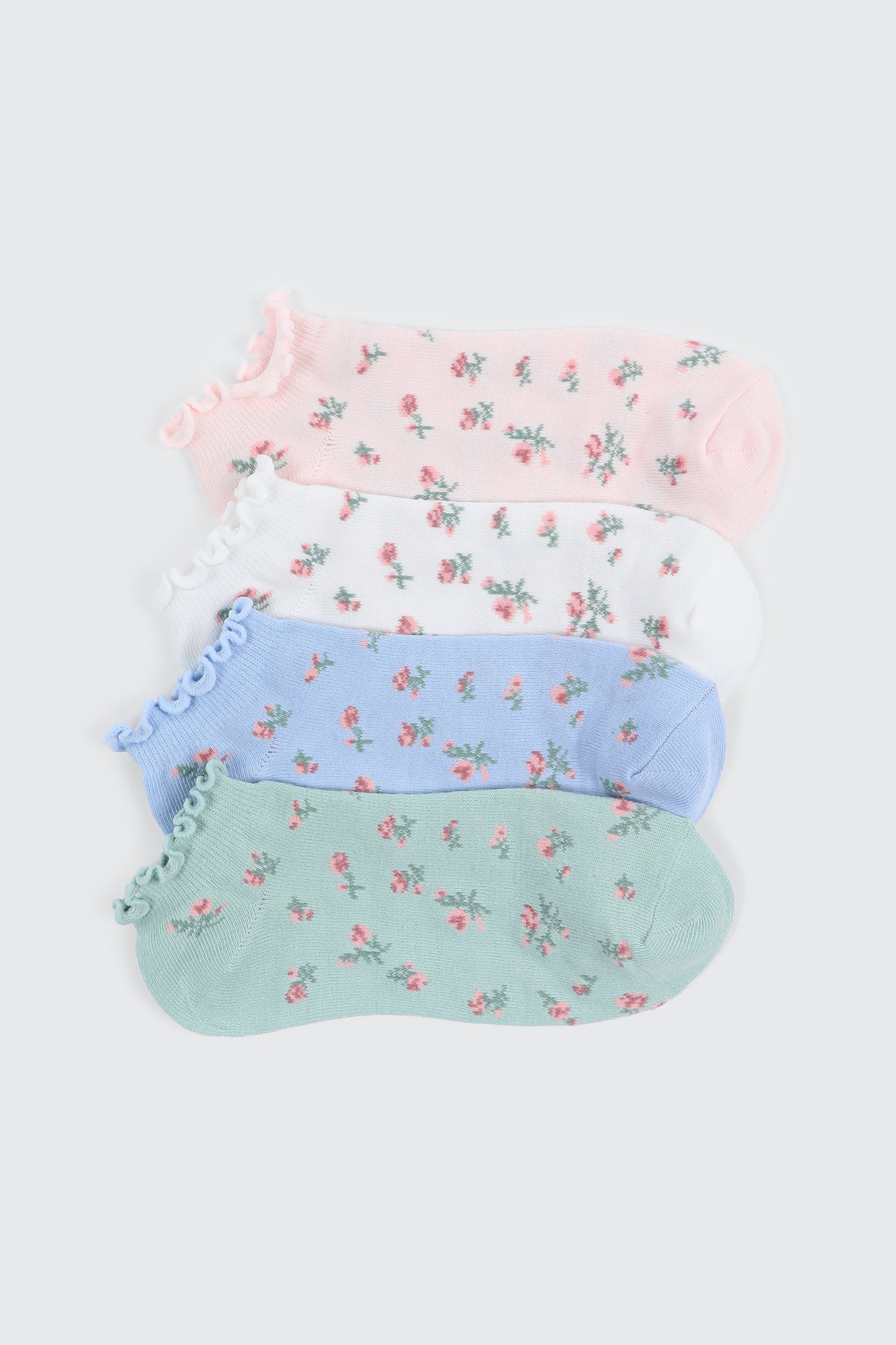 4-Pack Ruffle Ankle Socks