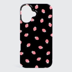 Strawberry Print iPhone 16 Case