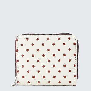Compact Polka Dot Zip Wallet
