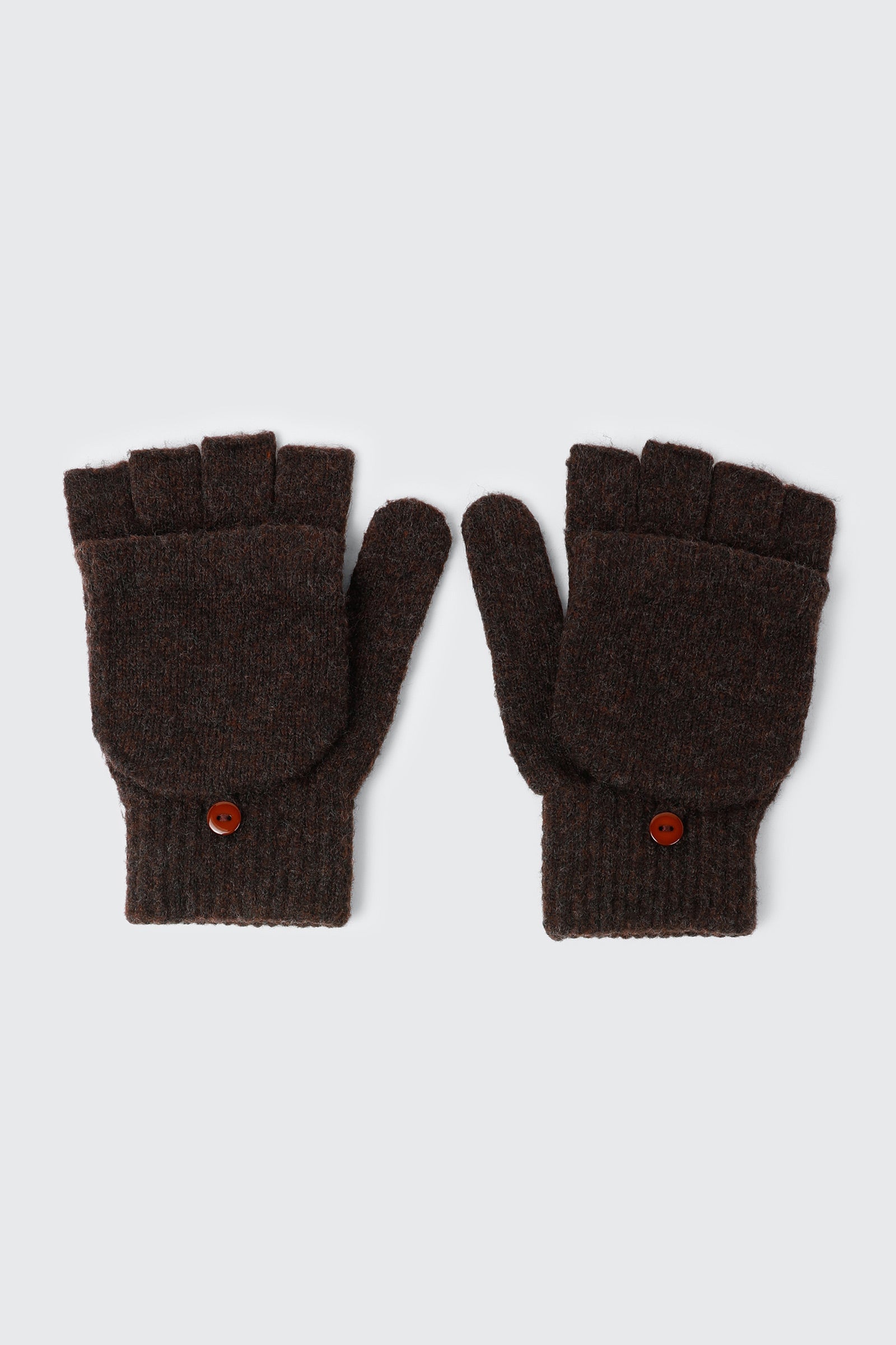 Wool Blend Convertible Fingerless Gloves