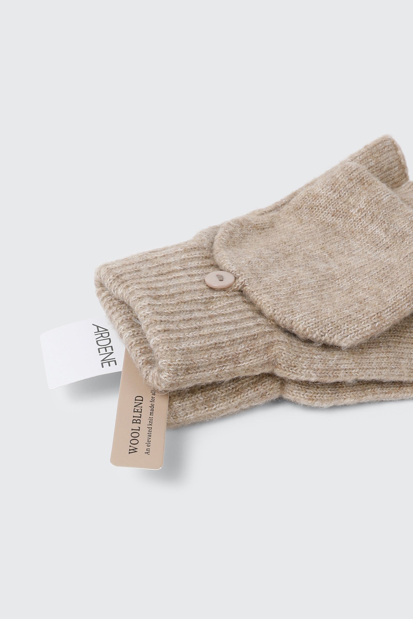 Wool Blend Convertible Fingerless Gloves